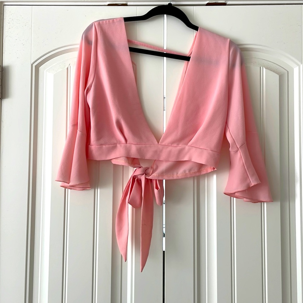 Pink crop top